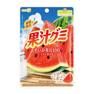Meiji Fruit Juice Gummy Watermelon 47g 10ct (Japan) 47g (Japan)