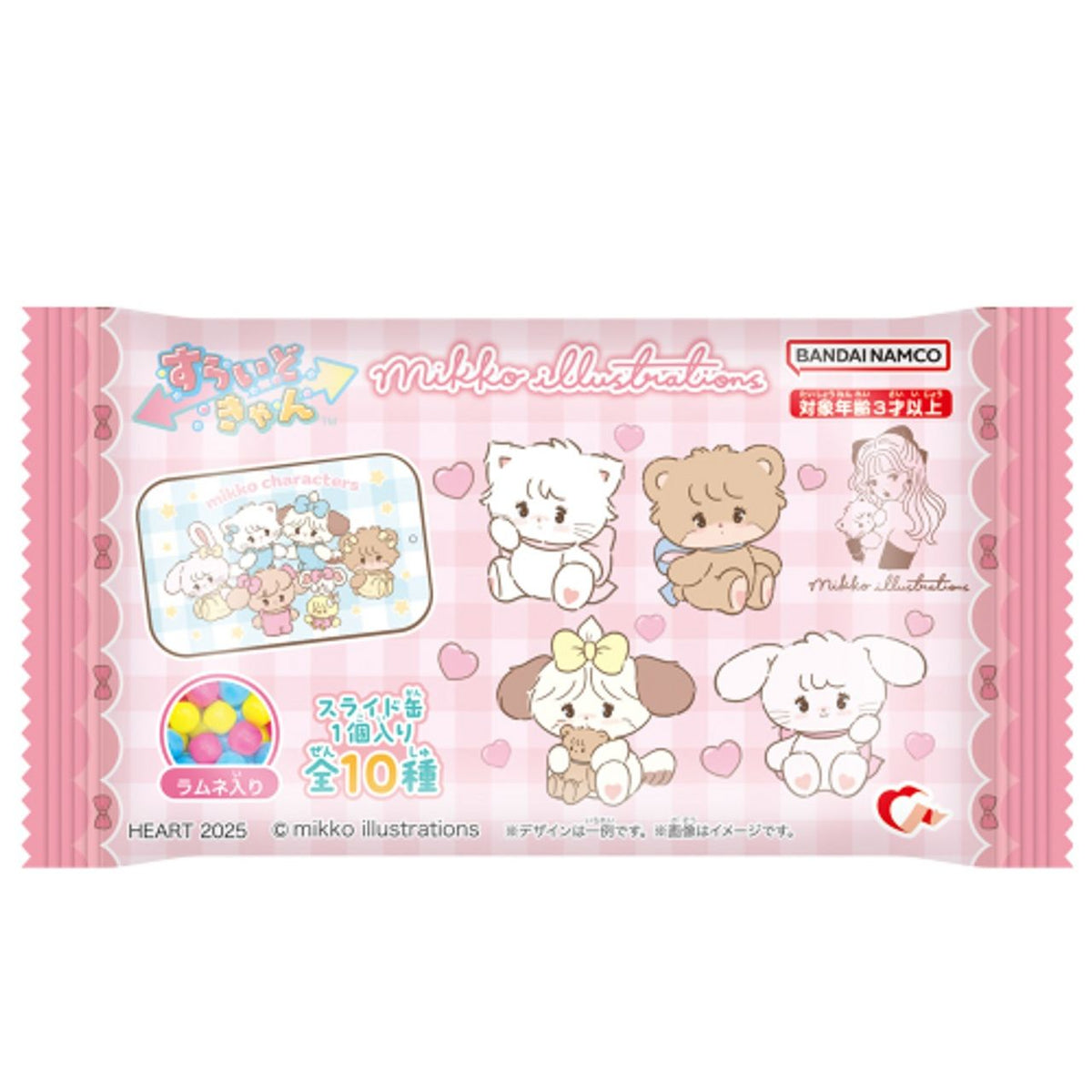 Heart Mikko Slide Can With Ramune Candy 6g 10ct (Japan) 6g (Japan)