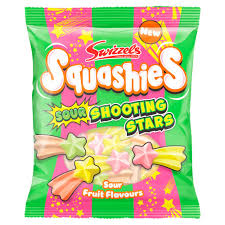 Swizzels Squashies Sour Shooting Stars 100g (UK)