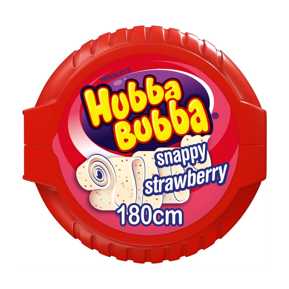 Hubba Bubba Snappy Strawberry Bubblegum Mega Long Tape 56g (UK)