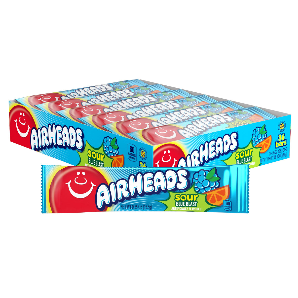 Airheads Singles Sour Blue Blast 0.55oz