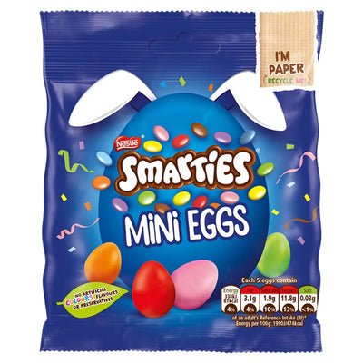 Smarties Milk Chocolate Easter Mini Eggs Sharing Bag 80g (UK)