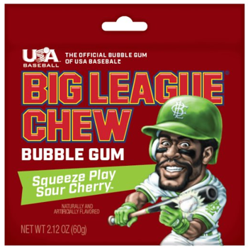 Big League Chew Sour Cherry Pouch 2.12oz 12ct - candynow.ca