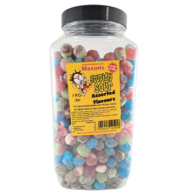Maxon's Stupidly Sour Assorted Jar 3KG (UK)