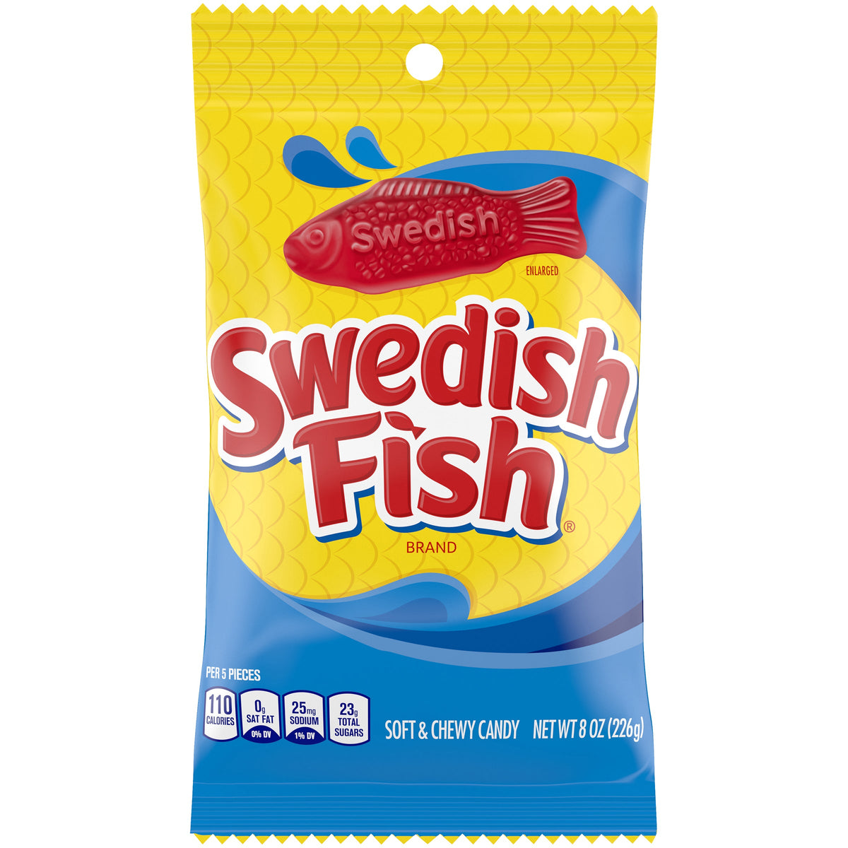 Swedish Fish Red Peg Bags 8oz 12ct - candynow.ca