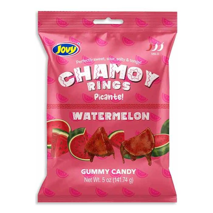 Jovy Chamoy Spicy Watermelon Rings Peg Bag 5oz