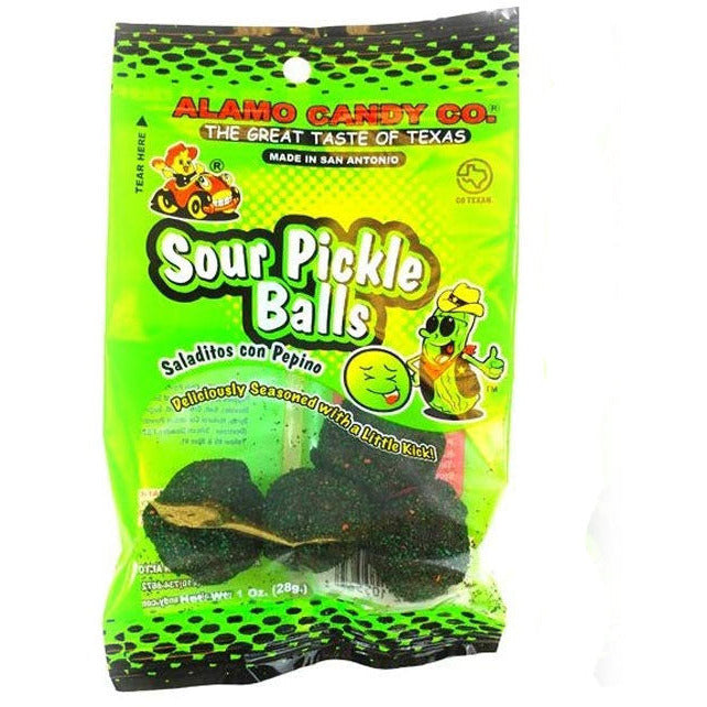 Alamo Sour Pickle Balls 1oz 12ct - candynow.ca