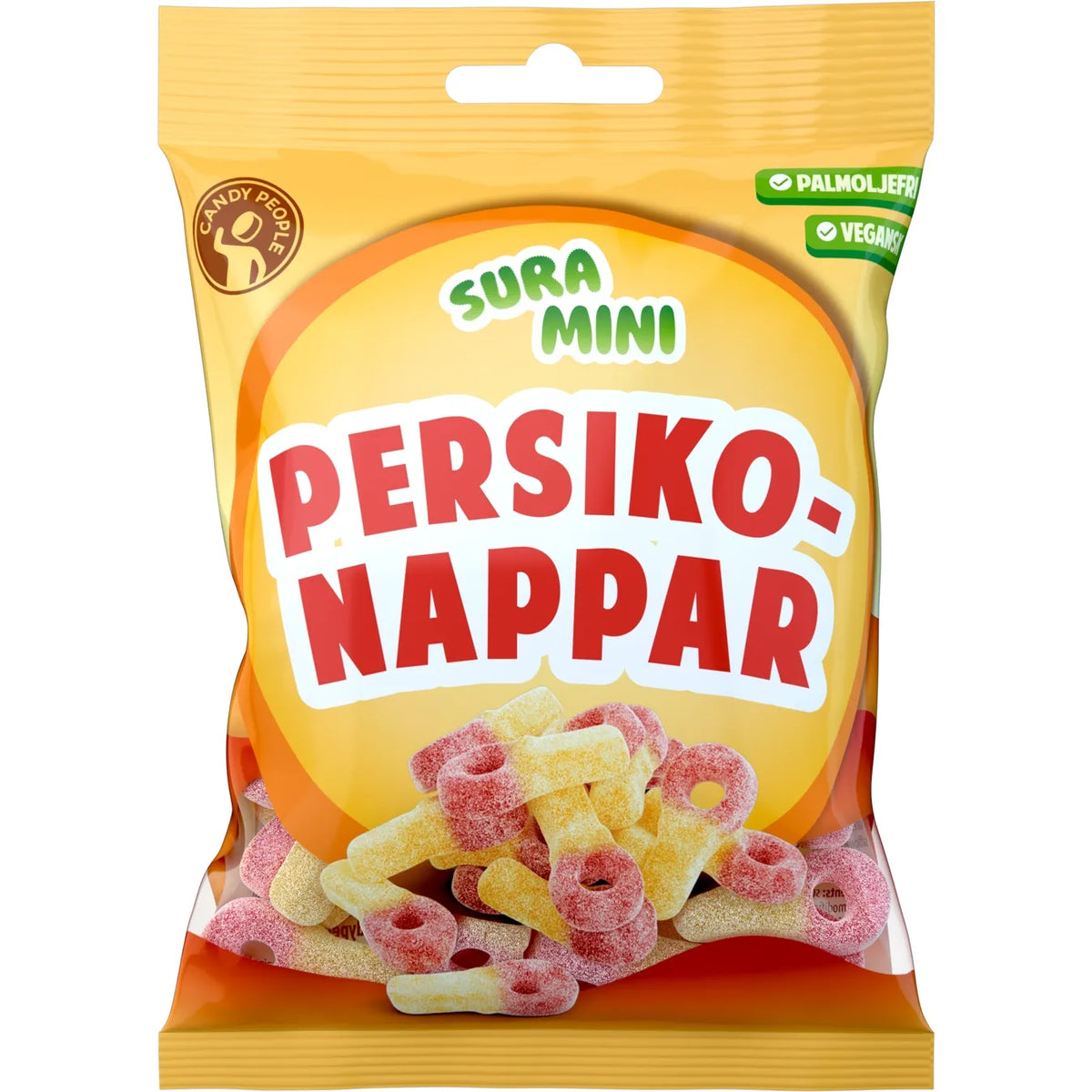 Candy People Sour Mini Peach Pacifiers 70g (Sweden)