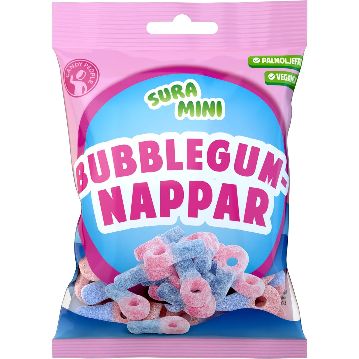 Candy People Sour Mini Bubblegum Pacifiers 70g (Sweden)