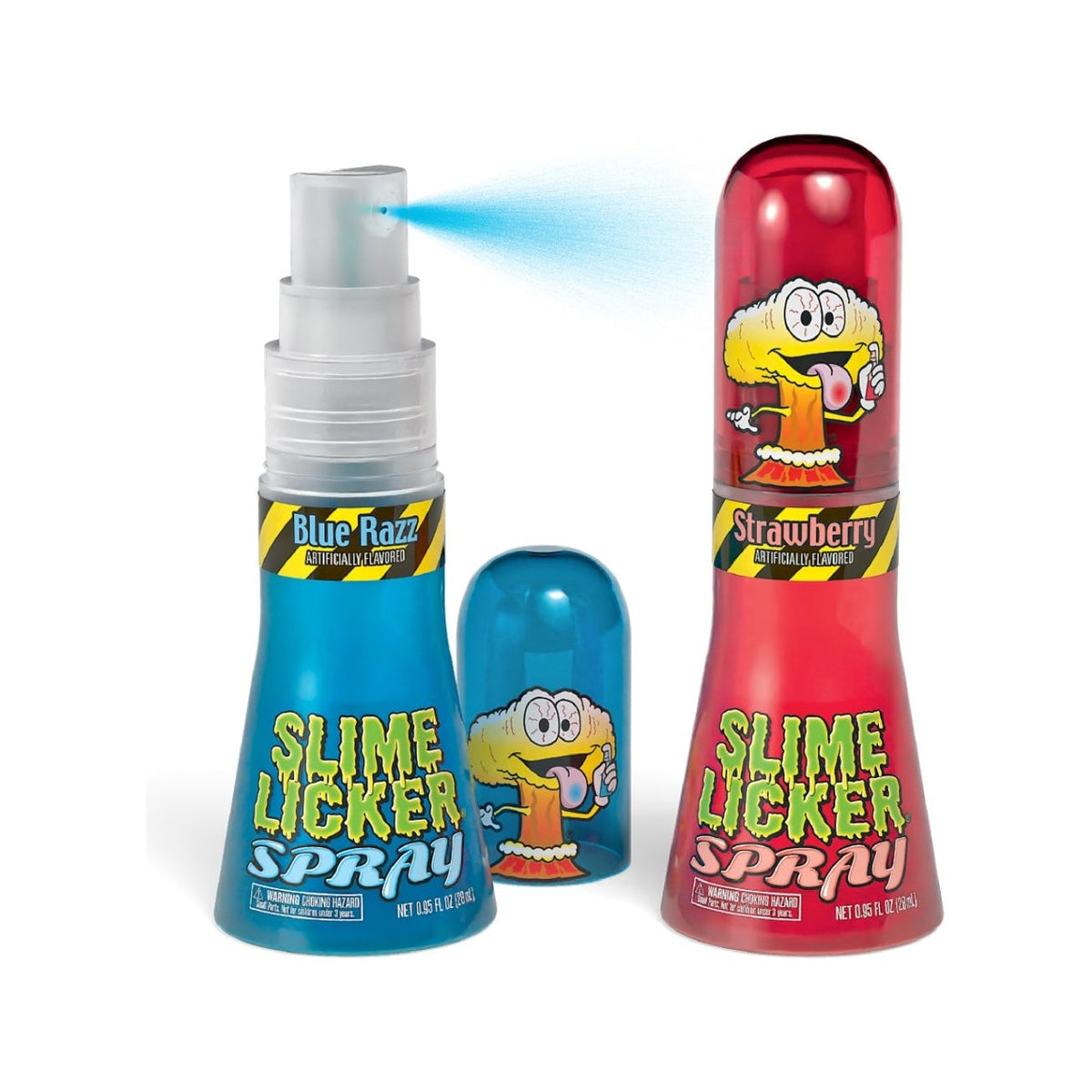 Toxic Waste Slime Licker Spray Blue Razz and Strawberry 0.95oz