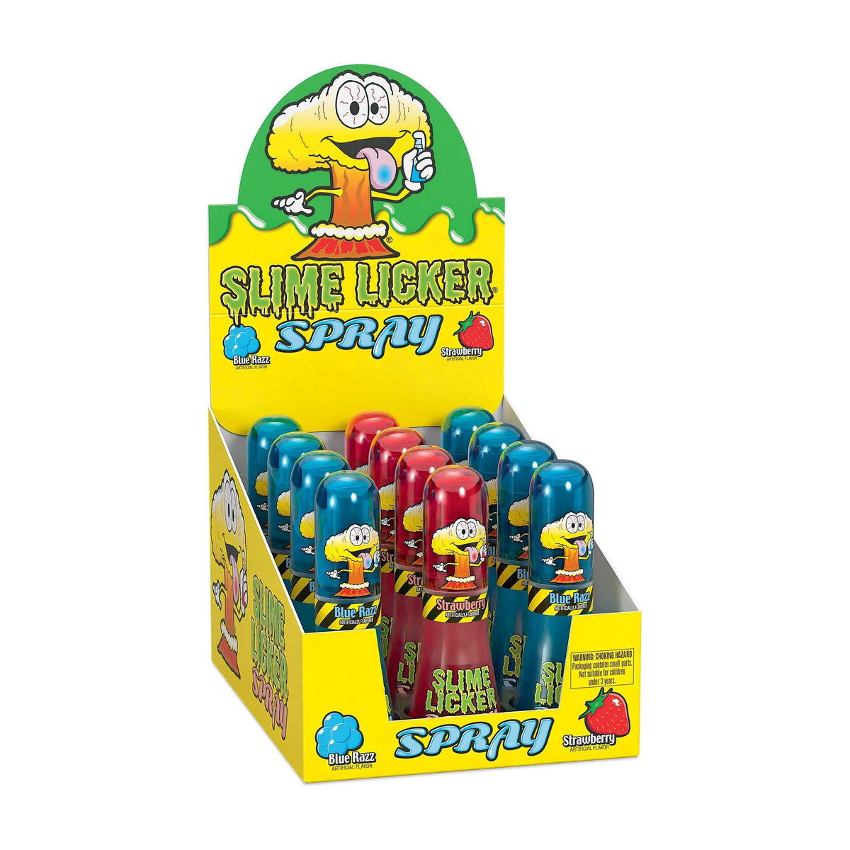Toxic Waste Slime Licker Spray Blue Razz and Strawberry 0.95oz