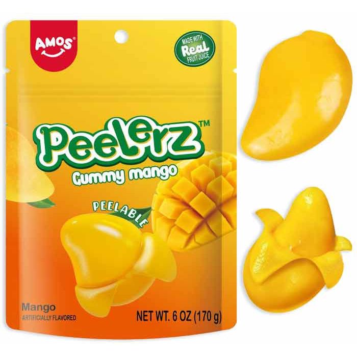 Amos Peelerz Gummy Mango 6oz 12ct - candynow.ca