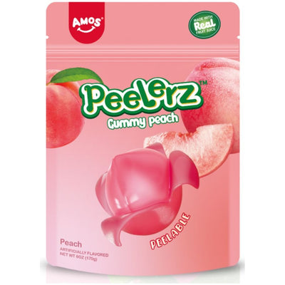 Amos Peelerz Gummy Peach Peg Bag 6oz