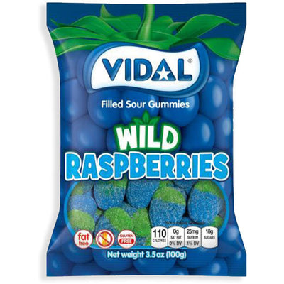 Vidal Gummi Sour Wild Raspberry Peg Bag 3.5oz