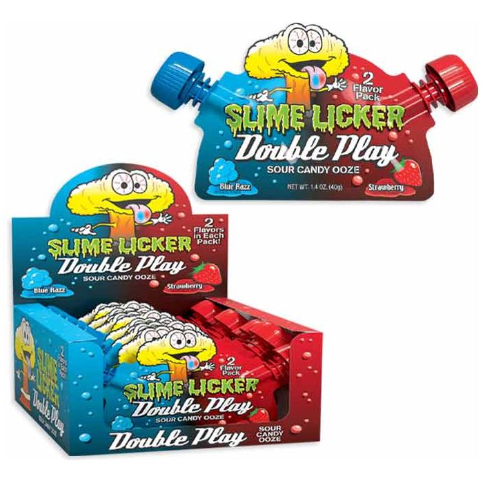 Slime Licker Double Play Blue Razz & Strawberry Ooze 1.4oz