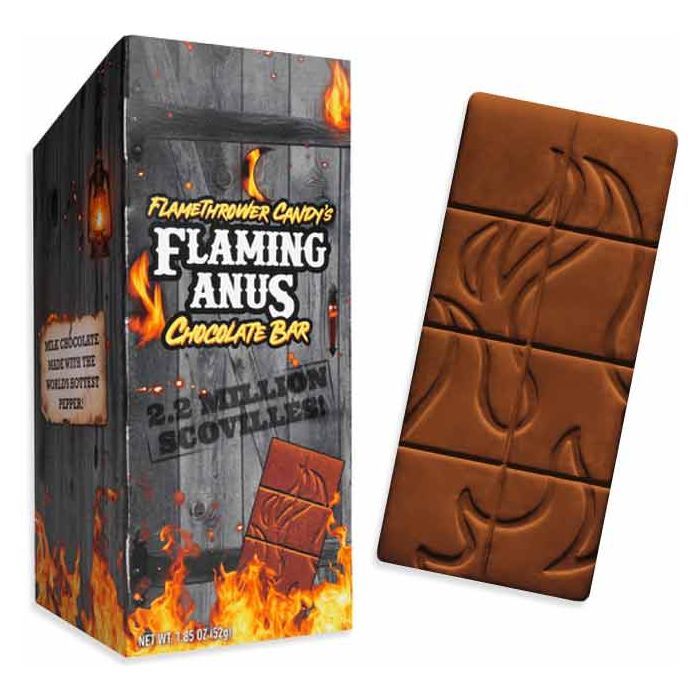 Flaming Anus Chocolate Bar 1.85oz 12ct - candynow.ca