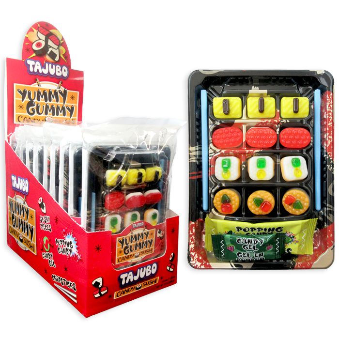 Tajubo Sushi Gummy Gel and Popping Candy Display 1.62oz