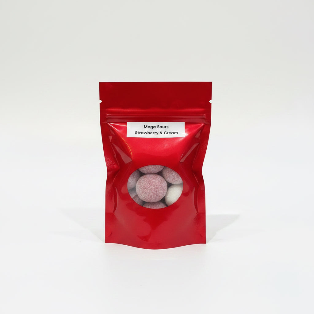 Mega Sour Strawberry & Cream