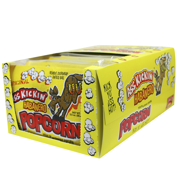 Ass Kickin' Habanero Microwave Popcorn 12ct - candynow.ca