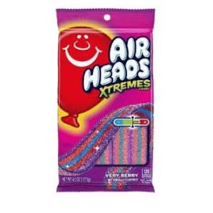 Airheads Xtremes Belts Very Berry 4.5oz 12ct - candynow.ca