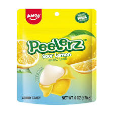 Amos Peelerz Gummy Lemon 6oz 12ct - candynow.ca