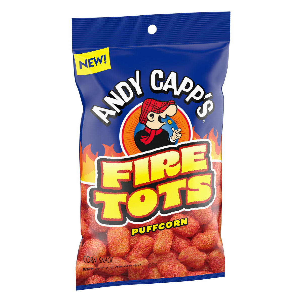 Andy Capp's Fire Puffcorn Snacks 1.5oz 12ct - candynow.ca
