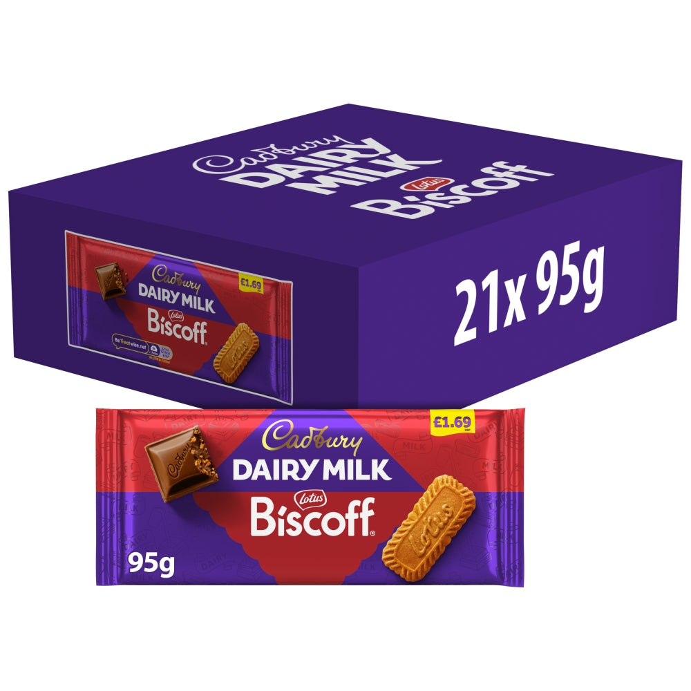 Cadbury Dairy Milk Lotus Biscoff Chocolate Bar 95g (UK)