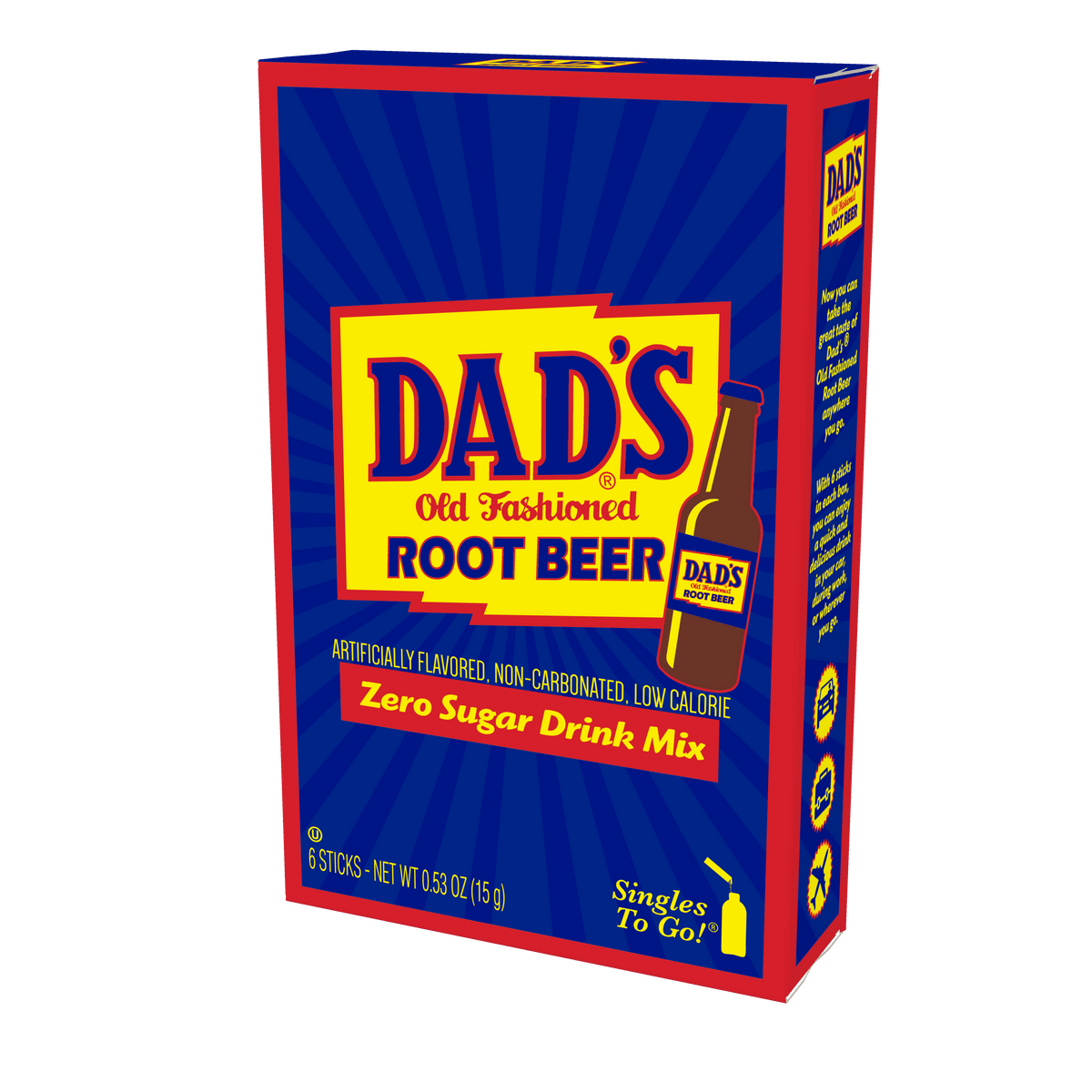 Dad's - Root Beer Singles To Go 0.53oz 12ct - candynow.ca