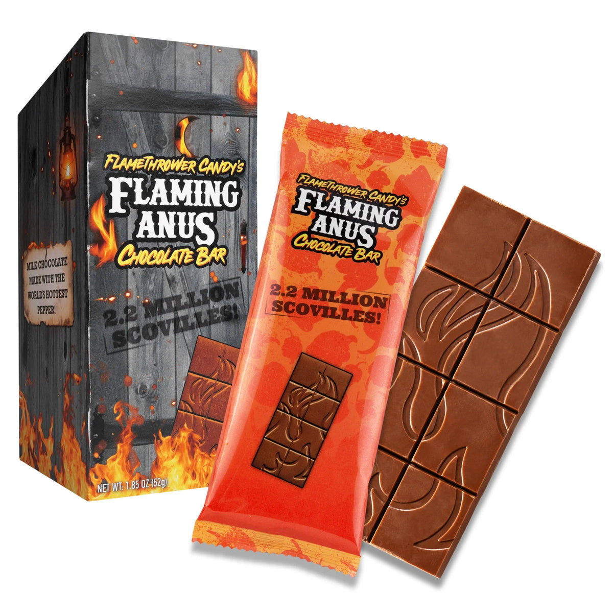 Flaming Anus Chocolate Bar 1.85oz 12ct - candynow.ca