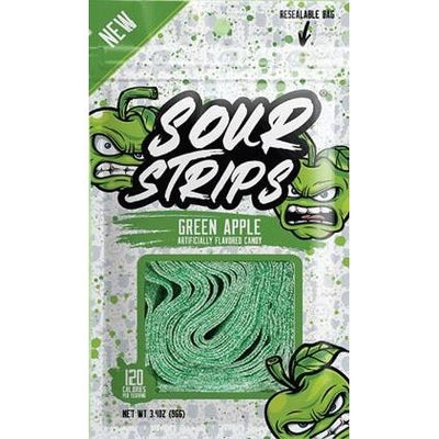 Sour Strips Peg Bag Green Apple 3.4oz
