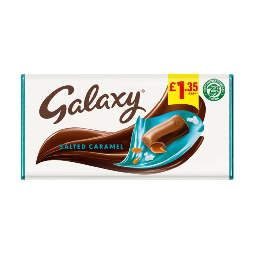 Galaxy Salted Caramel Bar 135g 24ct (UK) - candynow.ca