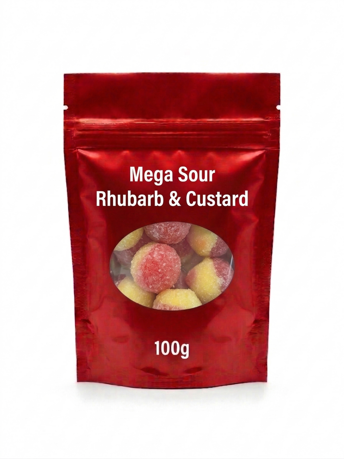 Mega Sour Rhubarb & Custard 100g (UK)