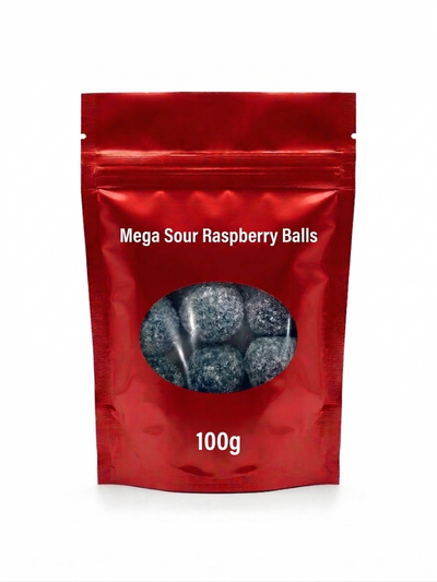 Mega Sour Raspberry 100g (UK)