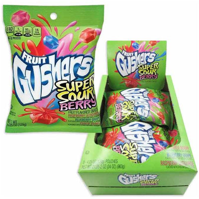 Gushers Peg Bag Display Super Sour Berry 4.25oz