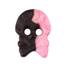 Bubs Bulk Giant Hallon Lakrits Skalle Skum - Raspberry Licorice Skull Foam 2.8kg - Vegan (Sweden) 2.8kg