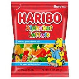 Haribo Peg Bag Alphabet Letters 5oz