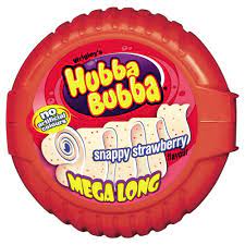 Hubba Bubba Snappy Strawberry Bubblegum Mega Long Tape 56g (UK)