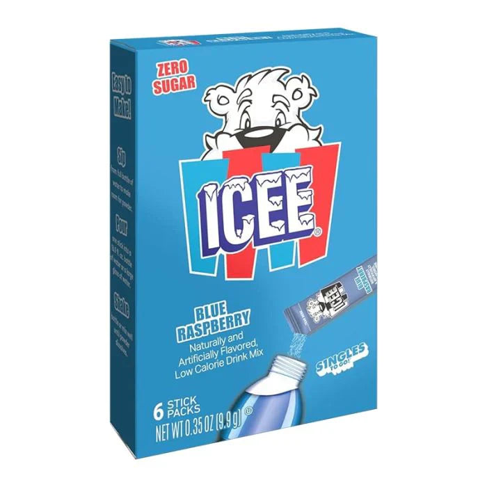 Icee Drink Mix Blue Raspberry Singles To Go 12ct - candynow.ca