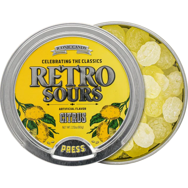 Iconic Retro Sours Citrus 60g Tin 60g