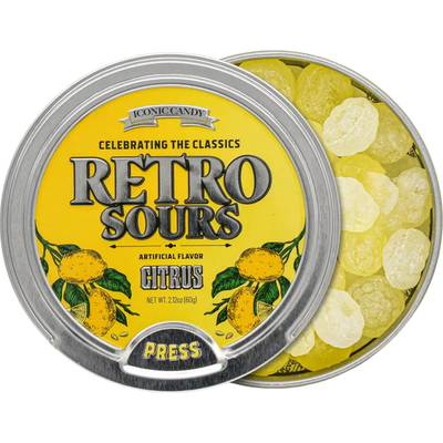 Iconic Retro Sours Citrus 60g Tin 60g