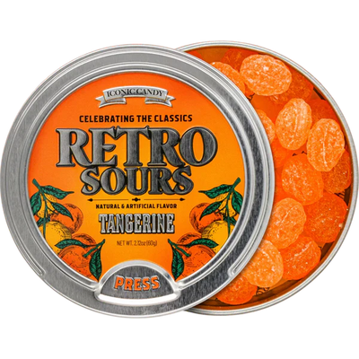 Iconic Retro Sours Tangerine 60g Tin 60g