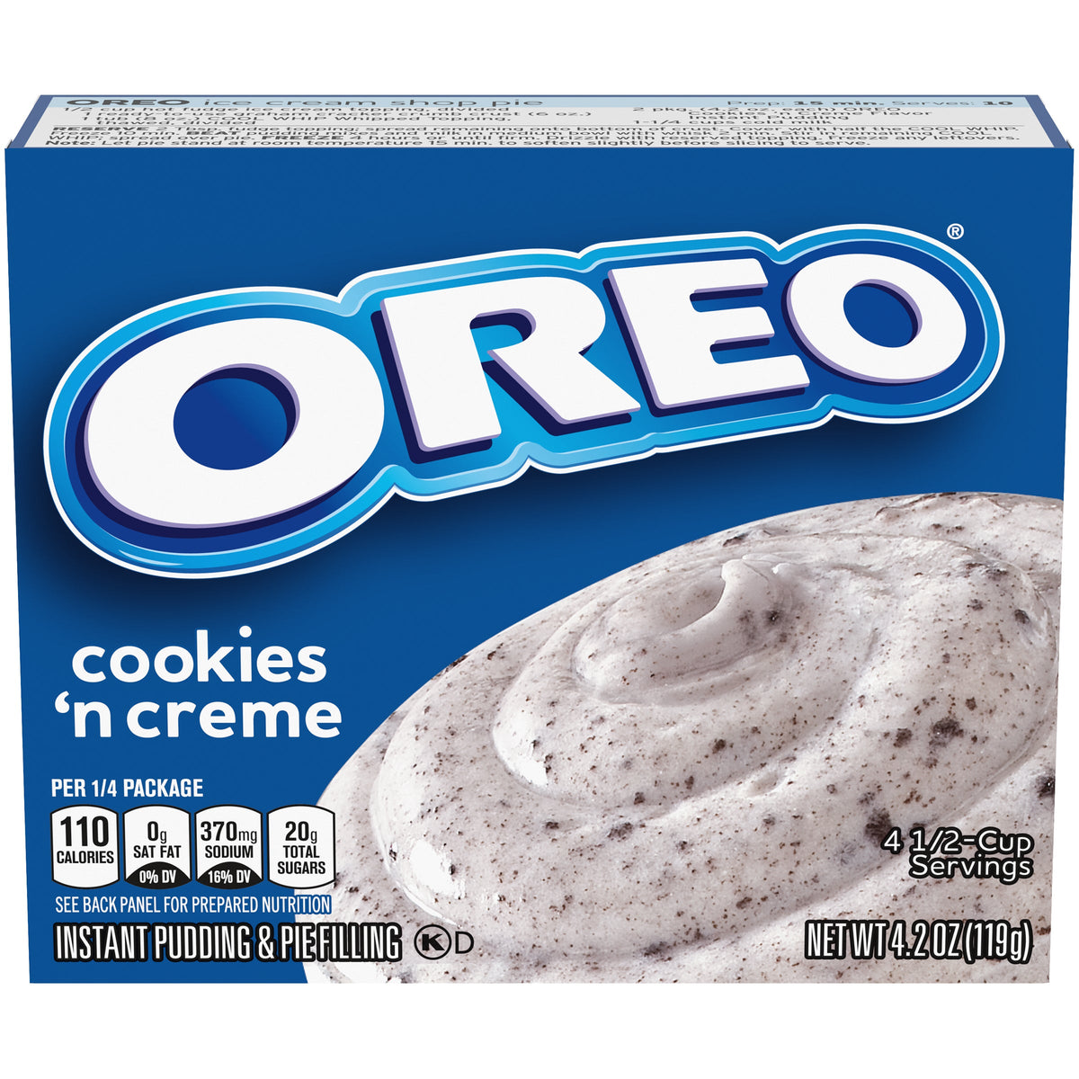Jell-O Instant Pudding Oreo Cookies & Cream 4.2oz 24ct - candynow.ca