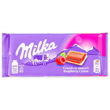 Milka Raspberry CrÃ¨me 100g 22ct (Europe) - candynow.ca