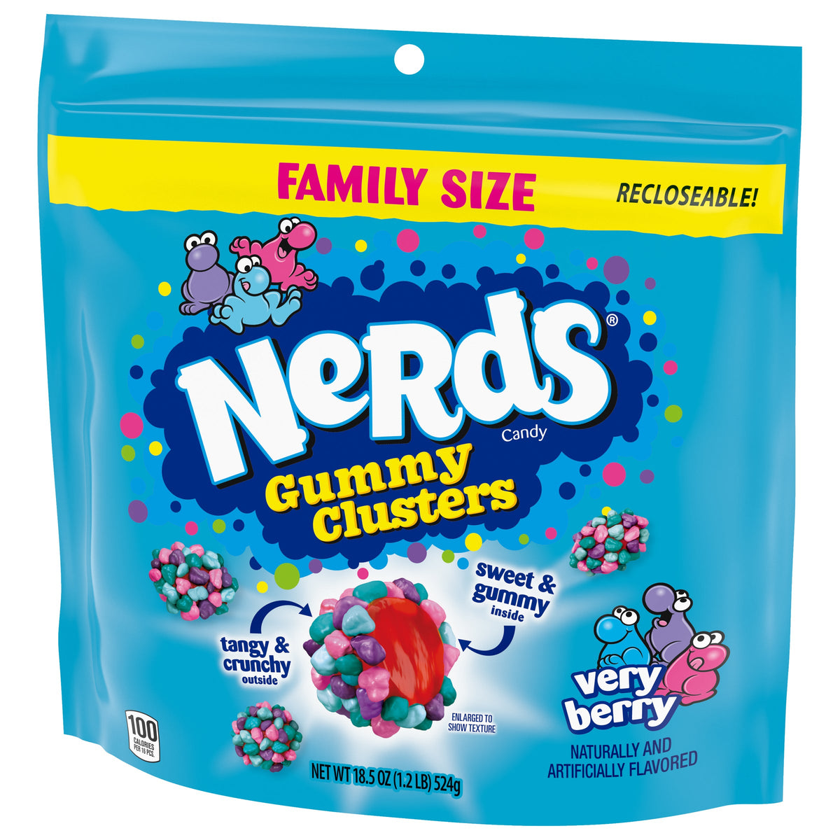 Nerds Gummy Clusters Very Berry Stand Up Bag 18.5oz 5ct - candynow.ca