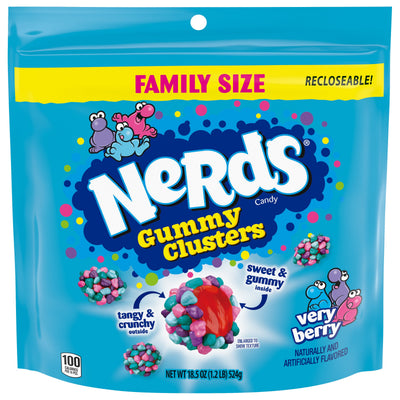 Nerds Gummy Clusters Very Berry Stand Up Bag 18.5oz
