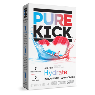 Pure Kick Ice Pop Hydrate Drink Mix Singles to Go 6Pcs 0.53oz
