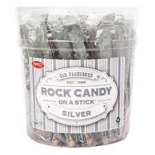 Rock Candy On A Stick Tub - Silver 0.8oz 36ct - candynow.ca