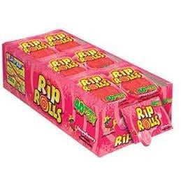 Rip Rolls Strawberry 1.4oz 24ct - candynow.ca