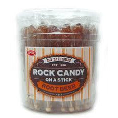Rock Candy On A Stick Tub - Root Beer - Brown 0.8oz