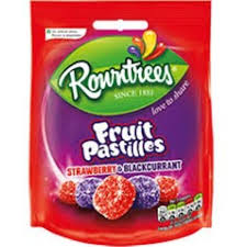 Rowntrees Fruit Pastilles Strawberry & Blackcurrant 143g (UK)